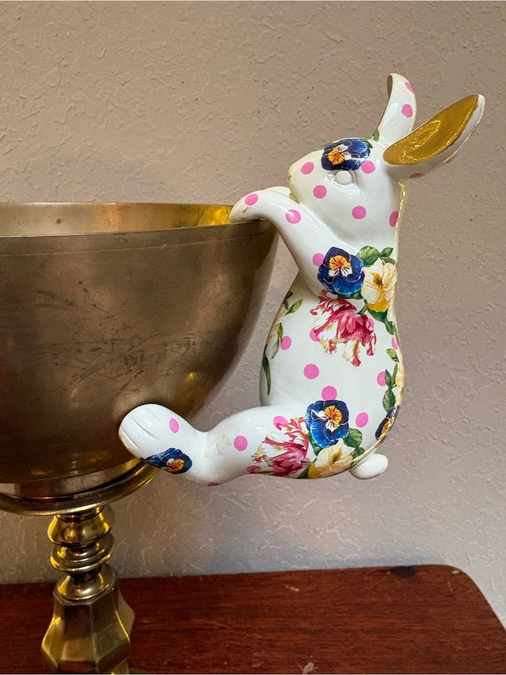 MacKenzie-Childs Floral Planter Bunny - Picture 1 of 8